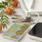 Donkere bruine en grijze cirkels met cijfers sleutelhanger (Voorkant Rechts)