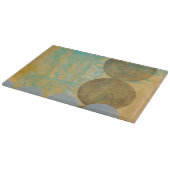 Donkere bruine en grijze cirkels met cijfers snijplank (Hoek)