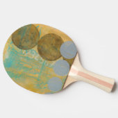 Donkere bruine en grijze cirkels met cijfers tafeltennisbatje (Zijkant)