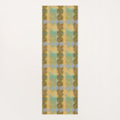 Donkere bruine en grijze cirkels met cijfers yogamat (Achterkant)