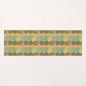 Donkere bruine en grijze cirkels met cijfers yogamat (Voorkant (horizontaal))