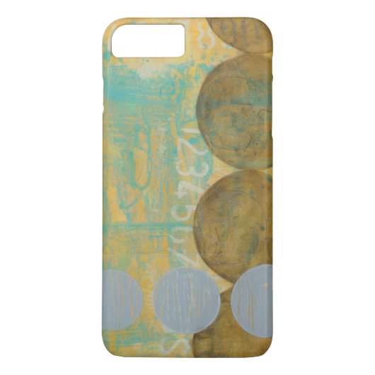 Donkere bruine en grijze cirkels met nummers numme Case-Mate iPhone case (Achterkant)