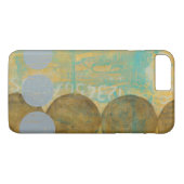 Donkere bruine en grijze cirkels met nummers numme Case-Mate iPhone case (Achterkant (Horizontaal))