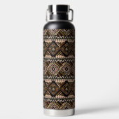 Donkere bruine en zwarte bedden geïnspireerd waterfles (Achterkant)