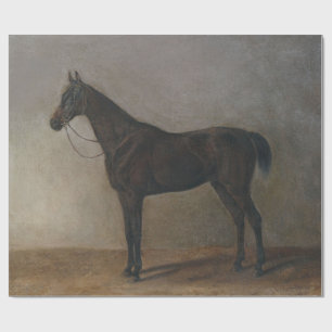 Donkere bruine Gelding Horse ( dierlijke kunst) Cadeaupapier
