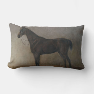 Donkere bruine Gelding Horse ( dierlijke kunst) Kussen