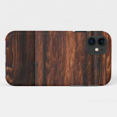 Donkere bruine houten platen bedrukt Case-Mate iPhone case (Achterkant (horizontaal))