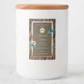 Donkere bruine houten product Etiket Butterflies e (Voorkant)