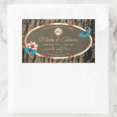 Donkere bruine houten product Etiket Butterflies e (Tas)