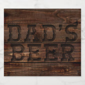 Donkere bruine kurk met hout bier etiket (Enkel label)