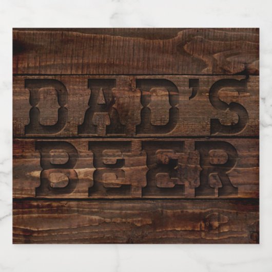 Donkere bruine kurk met hout bier etiket (Enkel label)