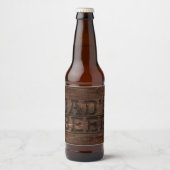 Donkere bruine kurk met hout bier etiket (Voorkant)