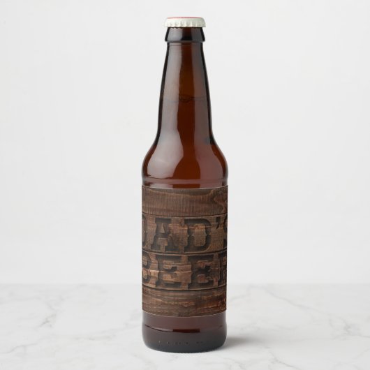 Donkere bruine kurk met hout bier etiket (Voorkant)