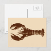 Donkere bruine laster op Light Beige Briefkaart (Voorkant / Achterkant)