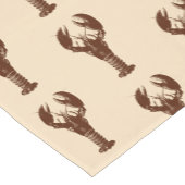 Donkere bruine laster op Light Beige Korte Tafelloper (Hoek)