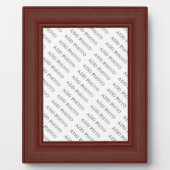 Donkere bruine Lijst Afbeelding Voeg je fotoplaque Fotoplaat (Voorkant)