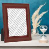 Donkere bruine Lijst Afbeelding Voeg je fotoplaque Fotoplaat (Zijkant)