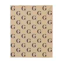 Donkere bruine monogram Pattern Tan