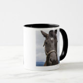 Donkere bruine paarden mok (Voorkant rechts)