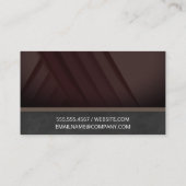 Donkere bruine panelen | Zwarte achtergrond van lu Visitekaartje (Achterkant)