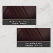 Donkere bruine panelen | Zwarte achtergrond van lu Visitekaartje (Voorkant / Achterkant)