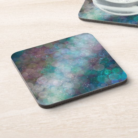 Donkere bubels zwart, grijs blauw Abstract Bier Onderzetter (Linkerzijde)