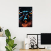 Donkere Buffalo kunst Poster (Thuiskantoor)