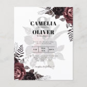 Donkere Burgundy Zwarte Rozen Bruiloft Herfst Wint (Voorkant)