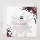 Donkere Burgundy Zwarte Rozen Bruiloft Herfst Wint (Achterkant)