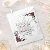 Donkere Burgundy Zwarte Rozen Bruiloft Herfst Wint Bedankzakje (Geknipt)