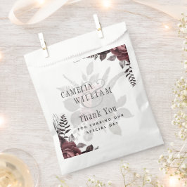 Donkere Burgundy Zwarte Rozen Bruiloft Herfst Wint Bedankzakje