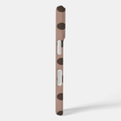 Donkere cacao Polka Dot en Stripe Patroon Case-Mate iPhone Case (Achterkant / Rechts)