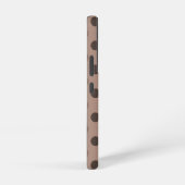 Donkere cacao Polka Dot en Stripe Patroon Samsung Galaxy Hoesje (Rechterkant)