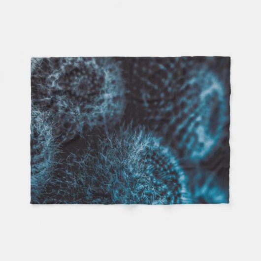 Donkere Cactus Fleece Deken (Voorkant (Horizontaal))