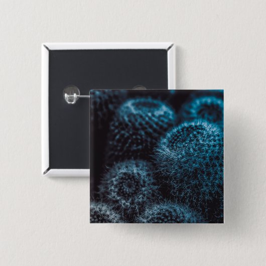 Donkere Cactus Vierkante Button 5,1 Cm (Voorkant /achterkant)