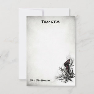 Donkere Calla Lily Thorn Trouw Trouwkaart Bedankkaart