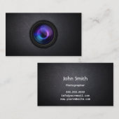 Donkere camera Lens fotograaf Visitekaartje (Voorkant / Achterkant)