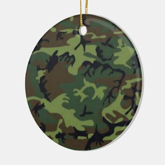Donkere camouflage keramisch ornament (Links)