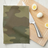 Donkere camouflage keukenhanddoek (Quarter Fold)