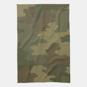 Donkere camouflage keukenhanddoek