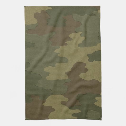 Donkere camouflage keukenhanddoek (Verticaal)