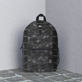 Donkere camouflage Monogram bedrukte rugzak
