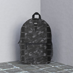 Donkere Camouflage Monogram Gedrukte Rugzak