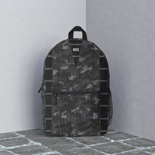 Donkere Camouflage Monogram Gedrukte Rugzak