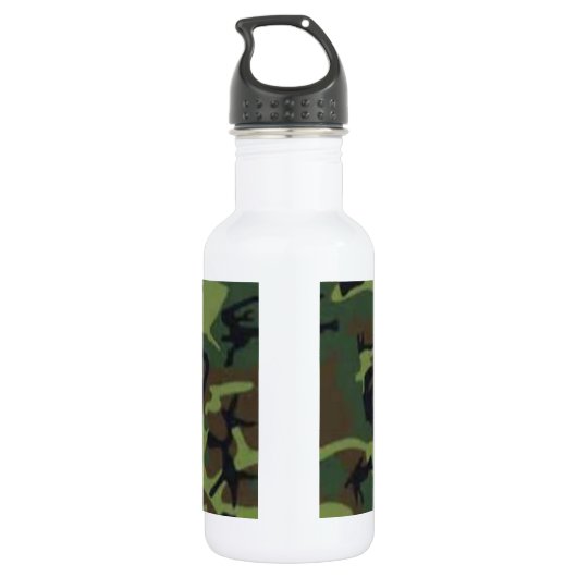Donkere camouflage waterfles  (Achterkant)