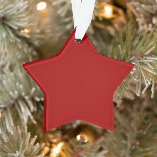 Donkere Candy Apple Rode Effen Kleur Ornament (Boom)