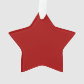 Donkere Candy Apple Rode Effen Kleur Ornament (achterkant)