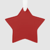 Donkere Candy Apple Rode Effen Kleur Ornament (voorkant)
