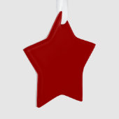 Donkere Candy Apple Rode Effen Kleur Ornament (voorkant)