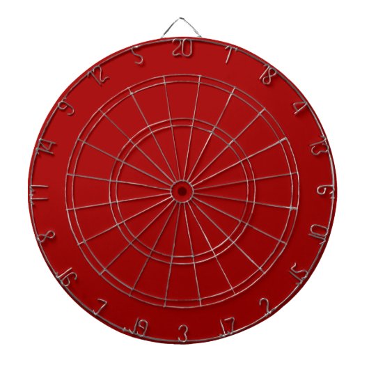 Donkere Candy Apple Rood Effen Kleur Dartbord (Voorkant)